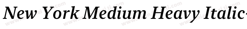 New York Medium Heavy Italic字体转换